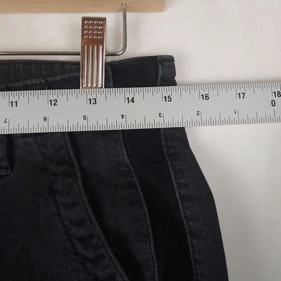 Paige Mayslie Jogger Womens 27* Faded Black Velvet Inset Side Seam Tuxedo Stripe - Picture 3 of 14